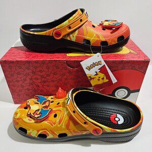 NEW Crocs Pokemon Charizard Classic Clog Size Men's 9/Women's 11 with Jibbitz